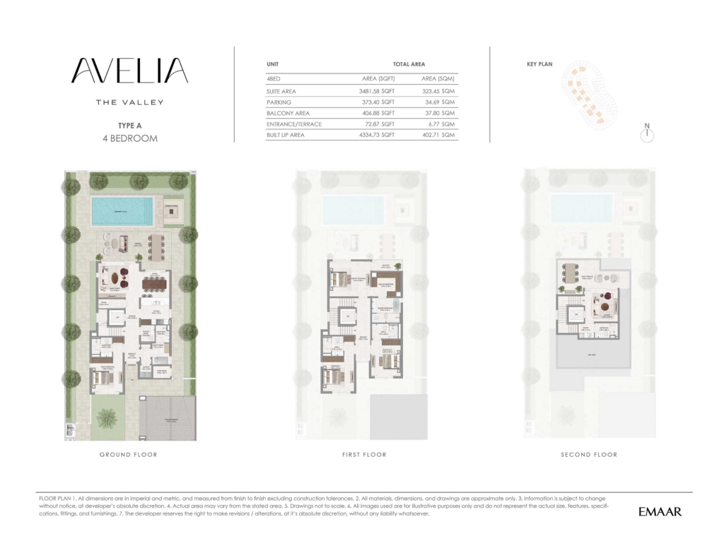 Avelia at The Valley — 4BR Villa floor plan