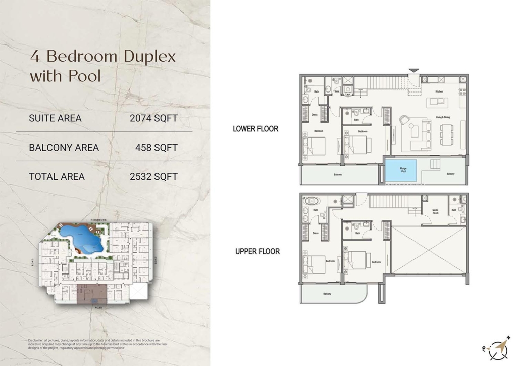 113 Residences  — 4BR Duplex floor plan