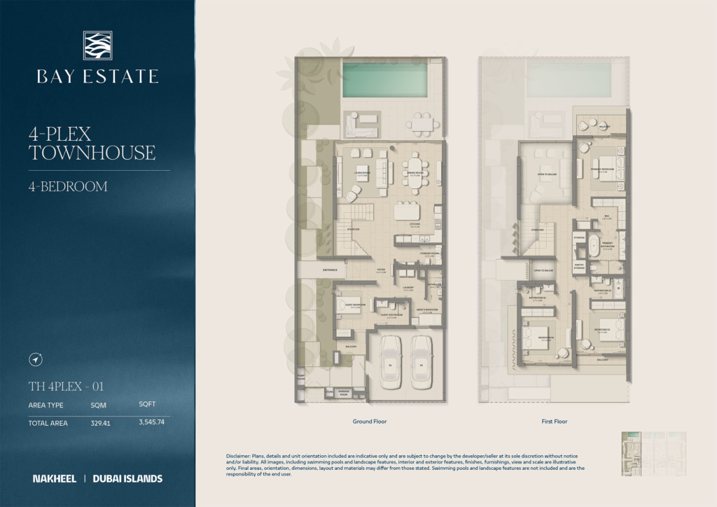 Bay Estate  — 4BR Townhouse floor plan