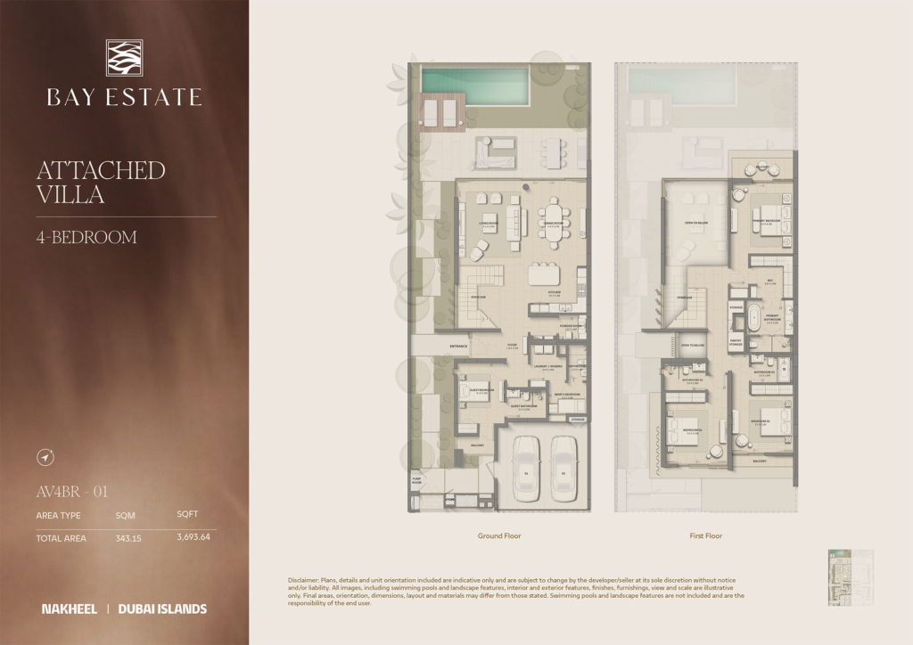 Bay Estate  — 4BR Villa floor plan