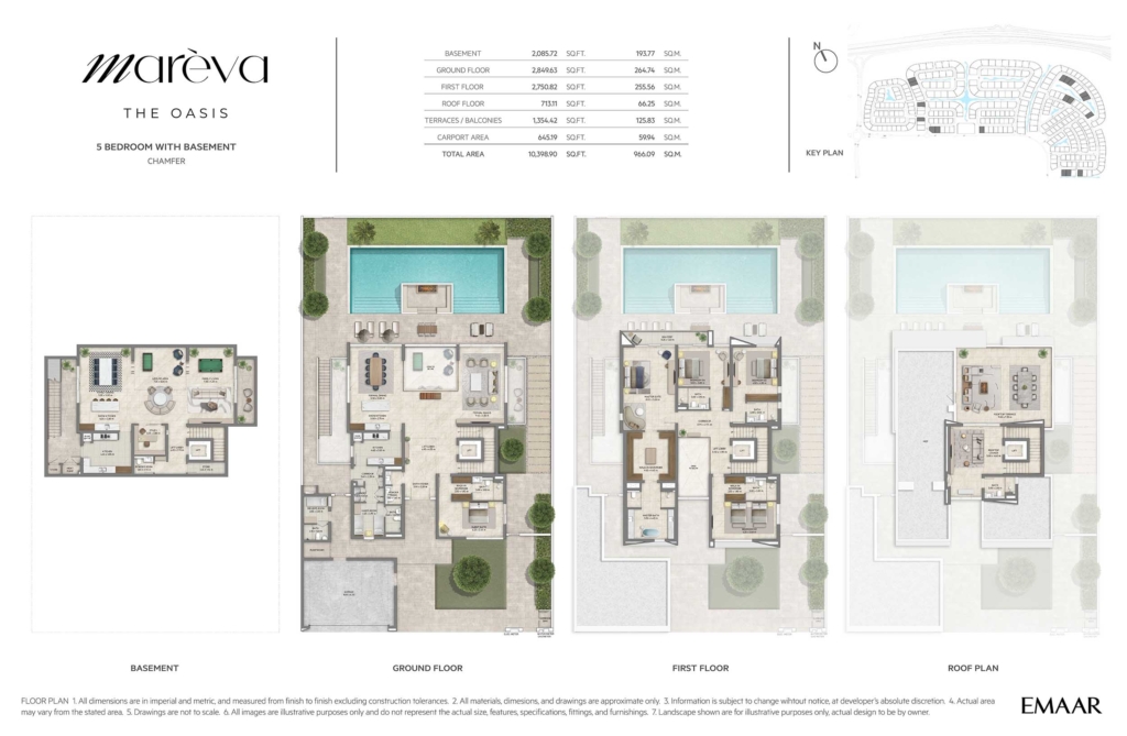 Marèva at The Oasis — 5BR Villa floor plan