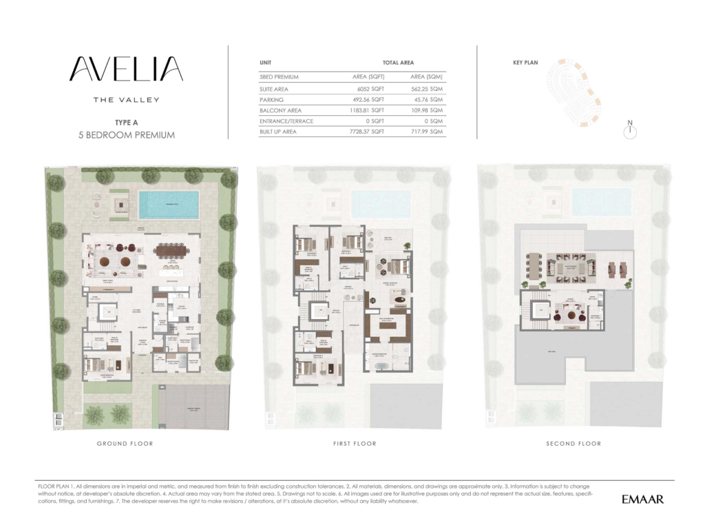 Avelia at The Valley — 5BR Villa floor plan